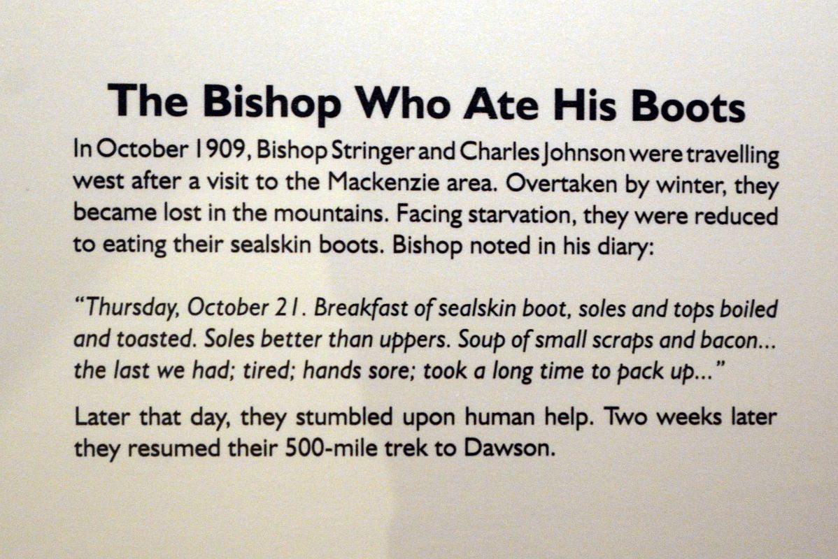 02G The Bishop Who Ate His Boots Story of Bishop Springer In 1909 Inside The Old Log Church In Whitehorse Yukon